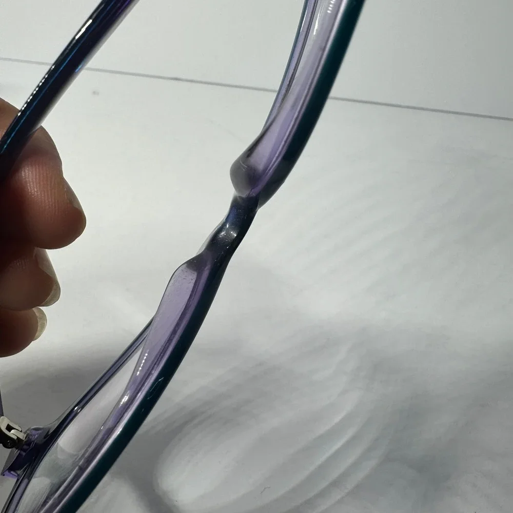 Ralph‎ Lauren RA7094 Teal Purple Cat Eye Eyeglasses Frames 54-17-145 with Case